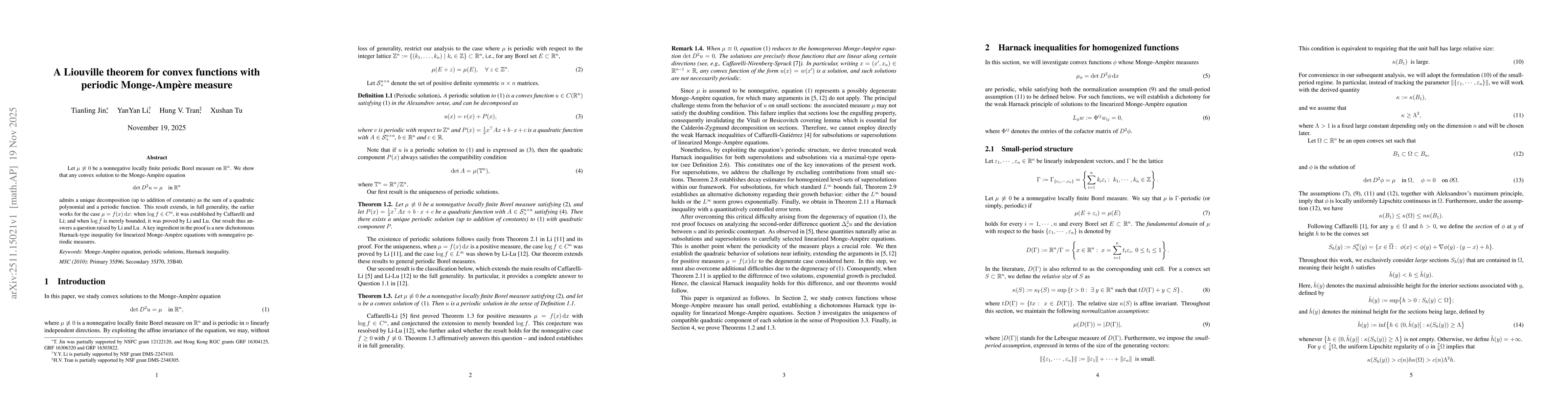 Thumbnail for A Liouville theorem for convex functions with periodic Monge-Ampère measure