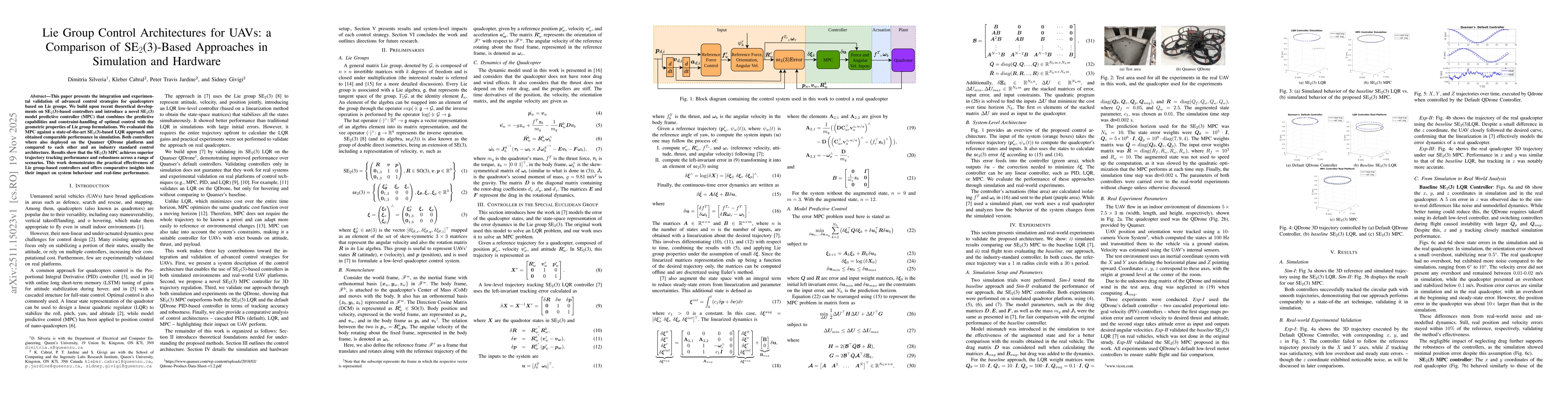 Thumbnail for Lie Group Control Architectures for UAVs: a Comparison of SE2(3)-Based Approaches in Simulation and Hardware