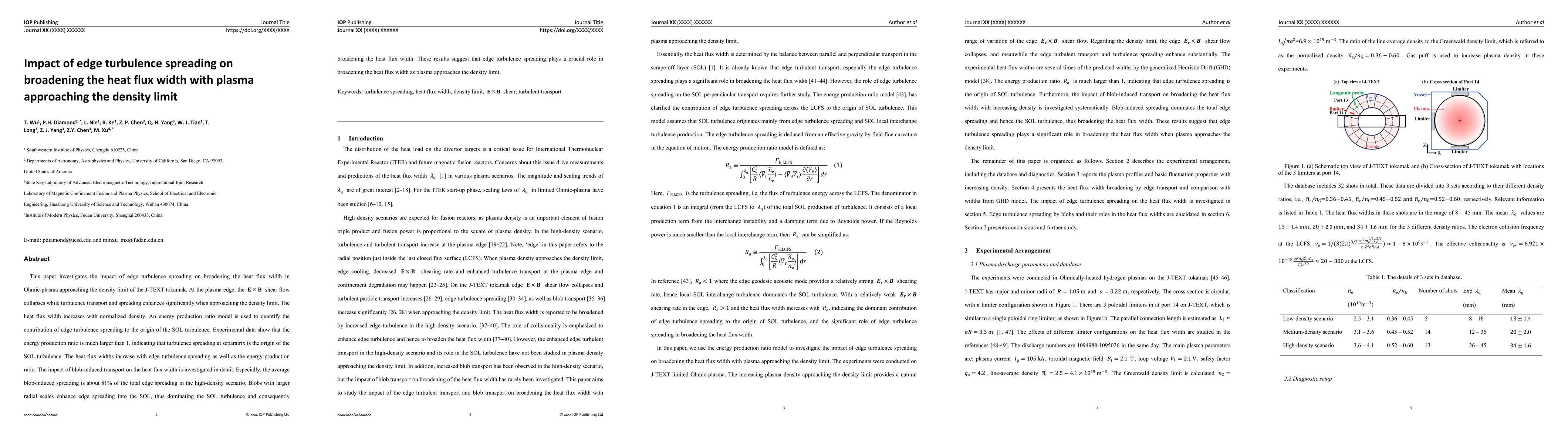 Thumbnail for Impact of edge turbulence spreading on broadening the heat flux width with plasma approaching the density limit