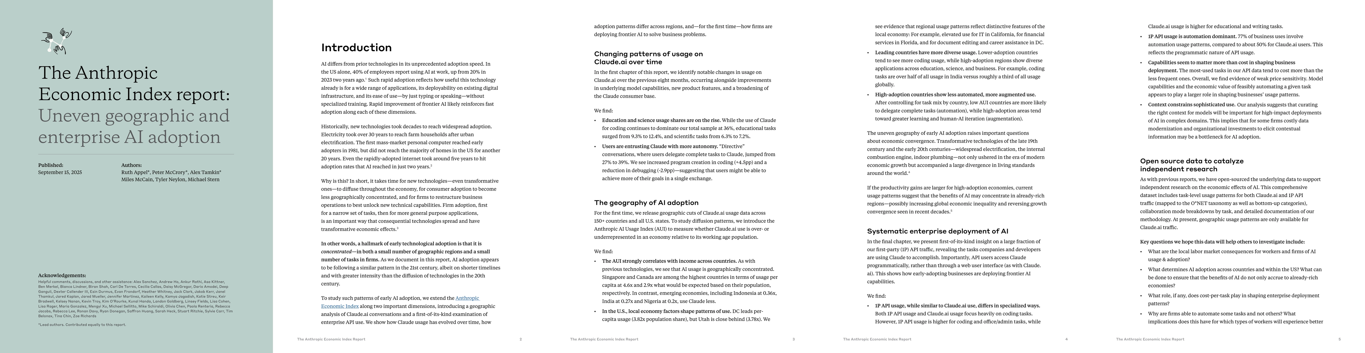 Thumbnail for Anthropic Economic Index report: Uneven geographic and enterprise AI adoption