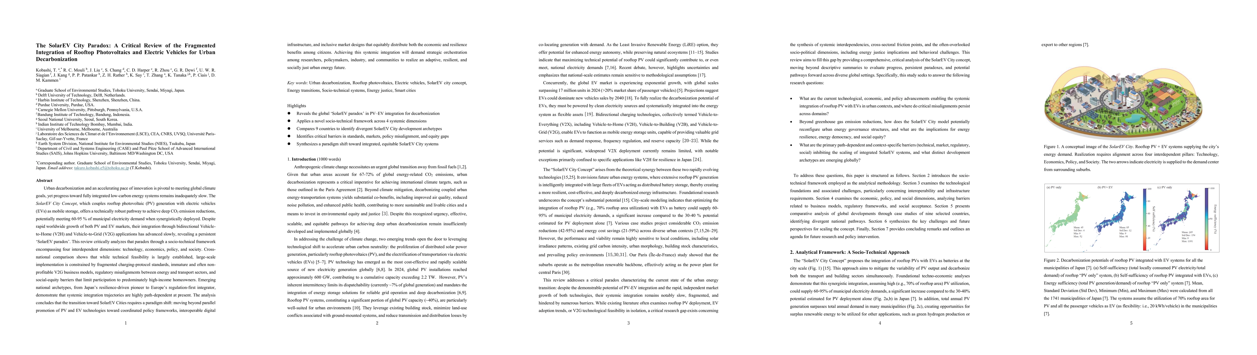 Thumbnail for The SolarEV City Paradox: A Critical Review of the Fragmented Integration of Rooftop Photovoltaics and Electric Vehicles for Urban Decarbonization