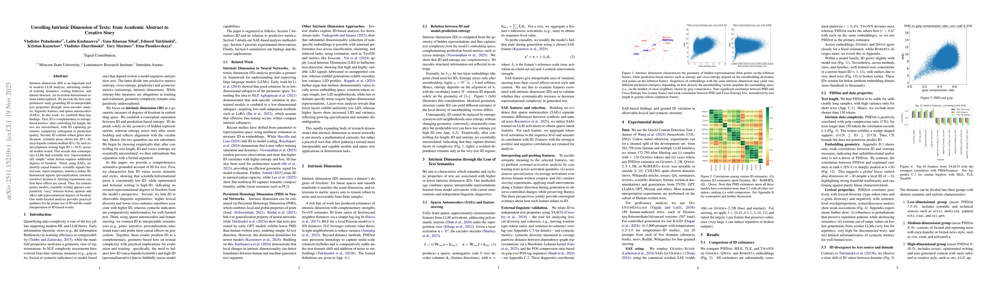 Thumbnail for Unveiling Intrinsic Dimension of Texts: from Academic Abstract to Creative Story