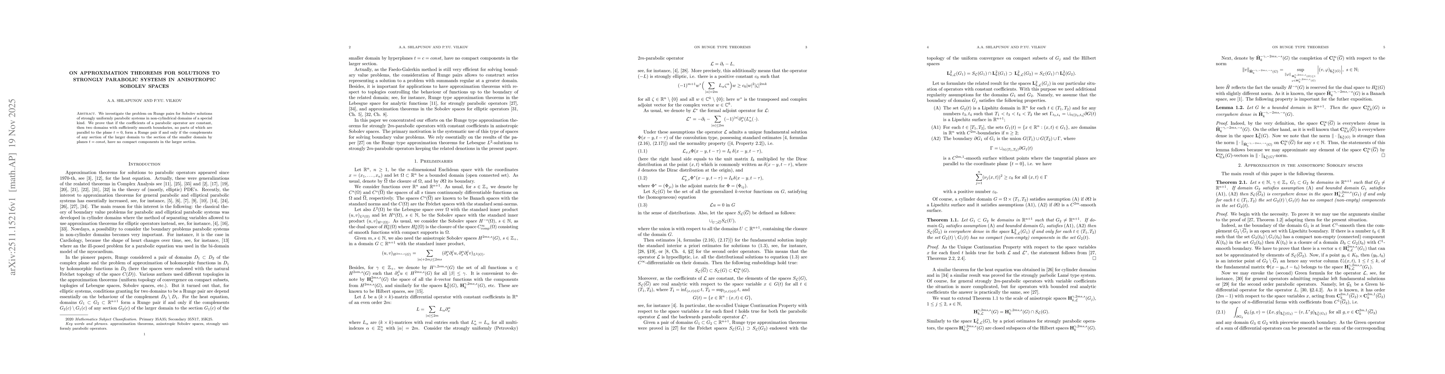 Thumbnail for On approximation theorems for solutions to strongly parabolic systems in anisotropic Sobolev spaces