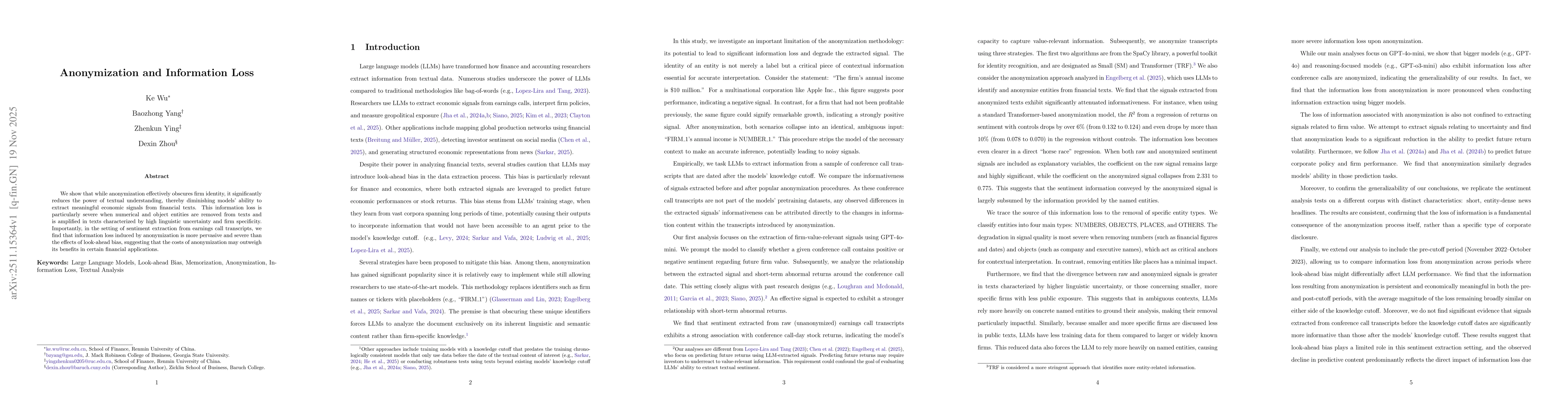 Thumbnail for Anonymization and Information Loss