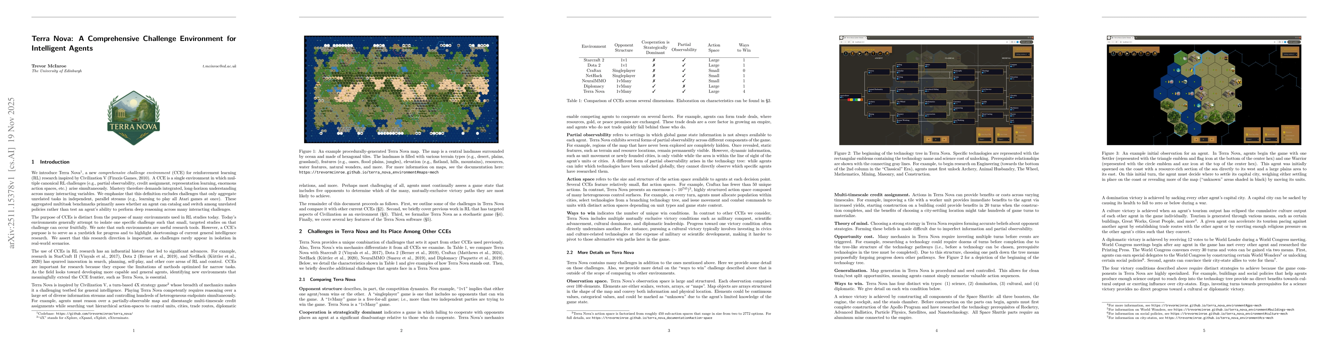 Thumbnail for Terra Nova: A Comprehensive Challenge Environment for Intelligent Agents