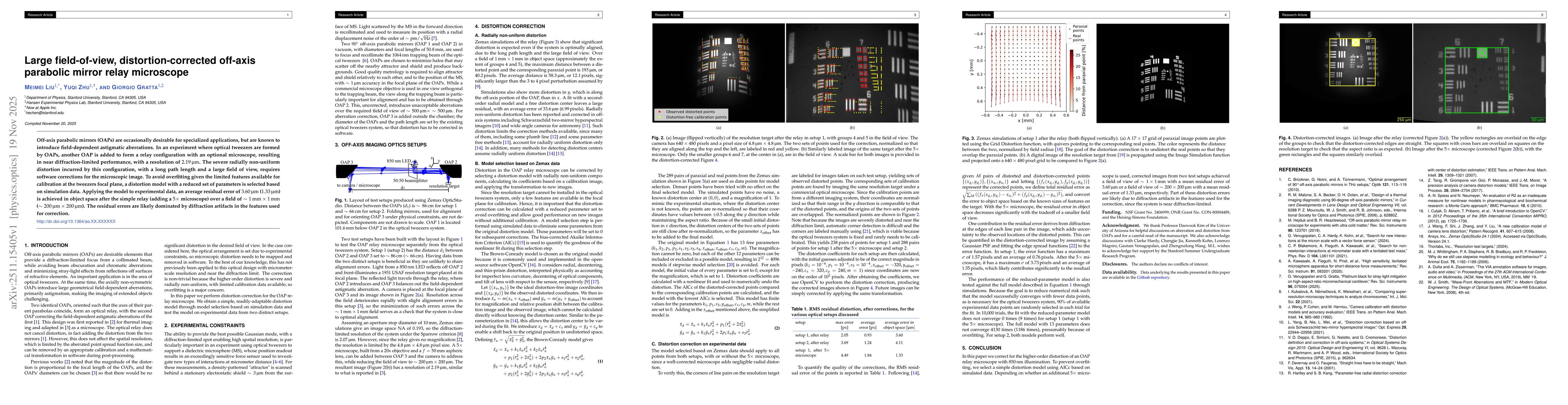 Thumbnail for Large field-of-view, distortion-corrected off-axis parabolic mirror relay microscope