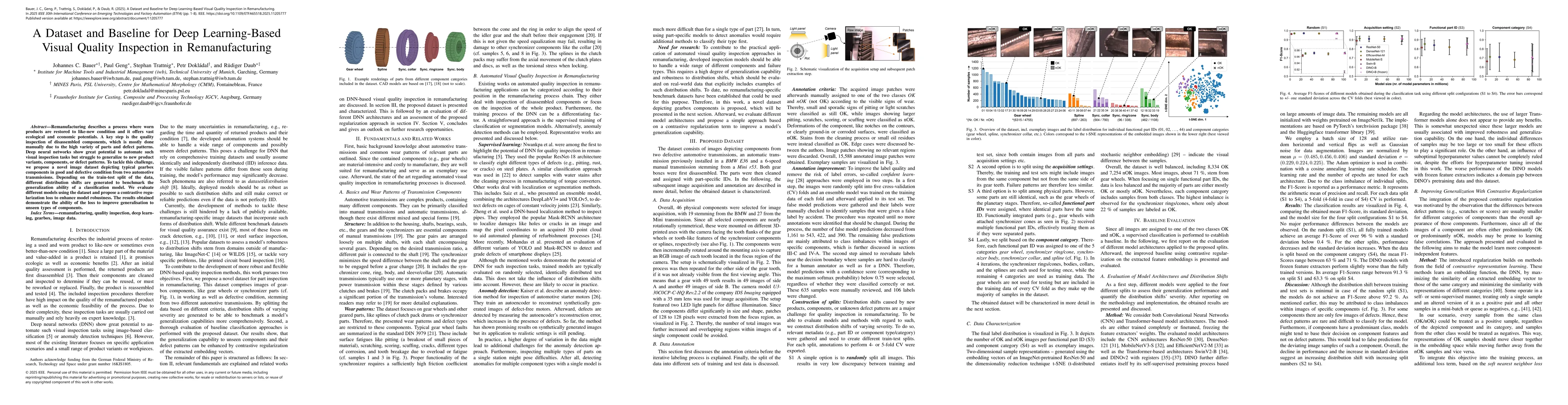 Thumbnail for A Dataset and Baseline for Deep Learning-Based Visual Quality Inspection in Remanufacturing