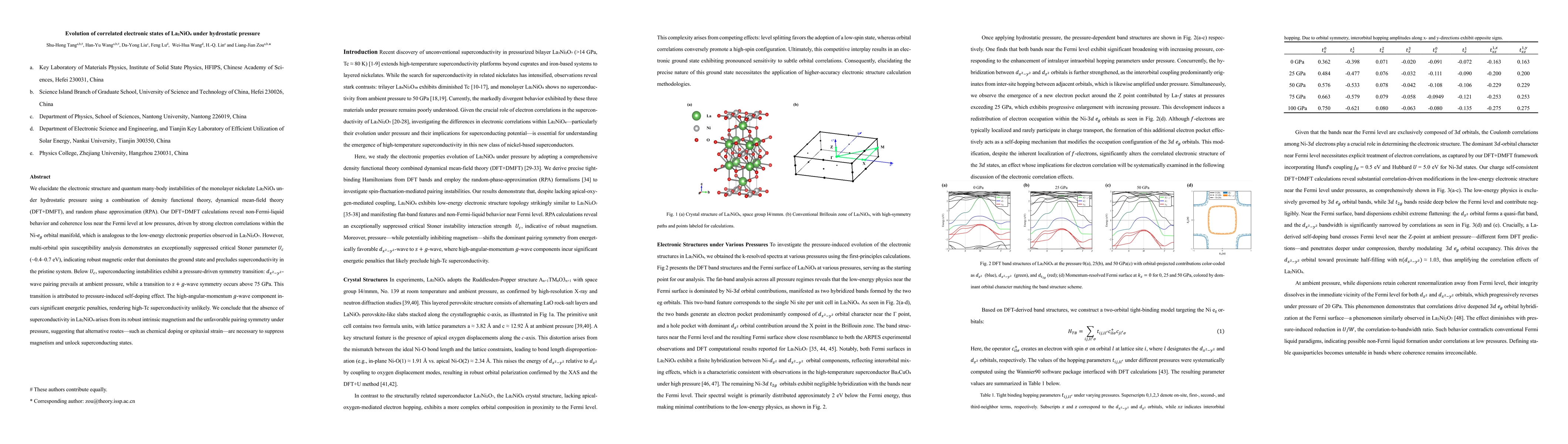Thumbnail for Evolution of correlated electronic states of La2NiO4 under hydrostatic pressure