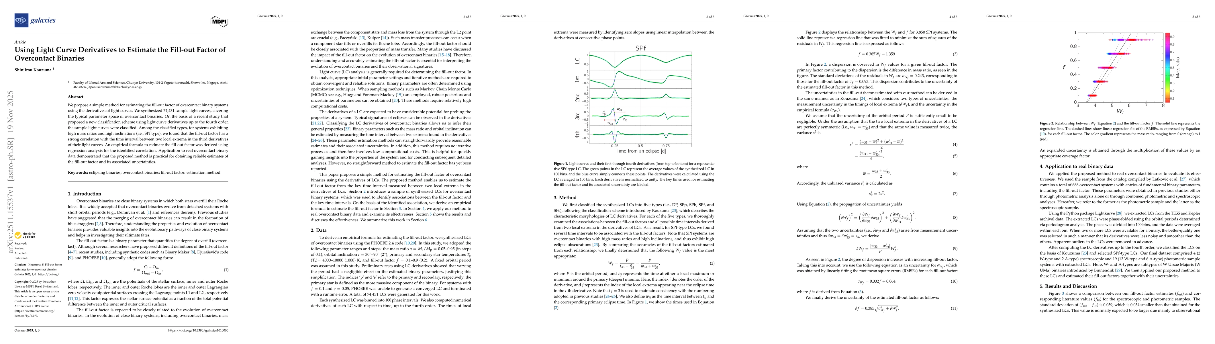 Thumbnail for Using Light Curve Derivatives to Estimate the Fill-out Factor of Overcontact Binaries