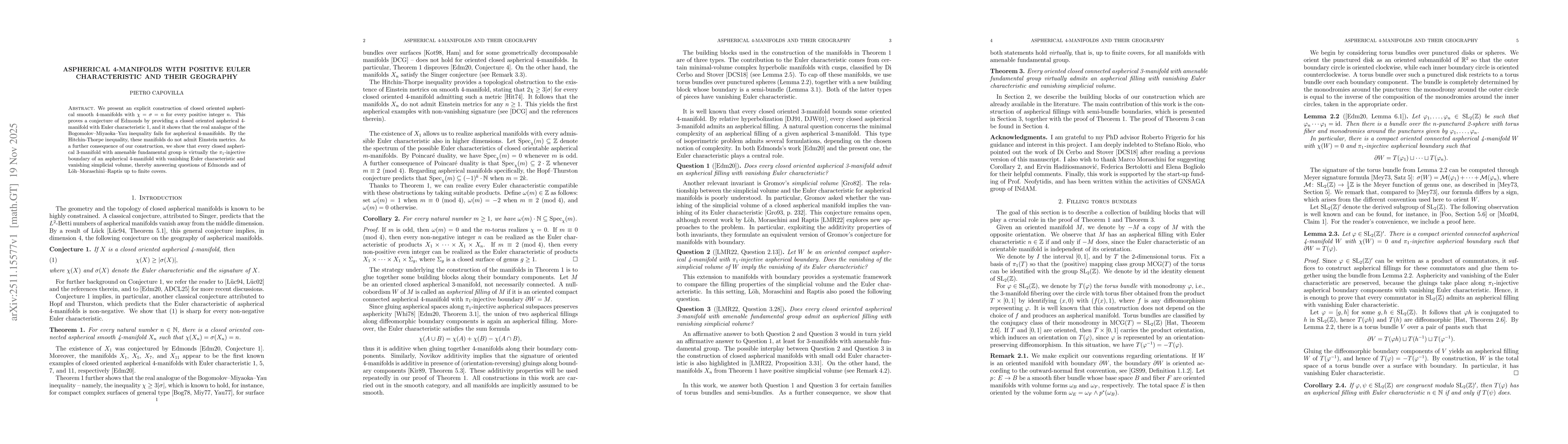Thumbnail for Aspherical 4-manifolds with positive Euler characteristic and their geography