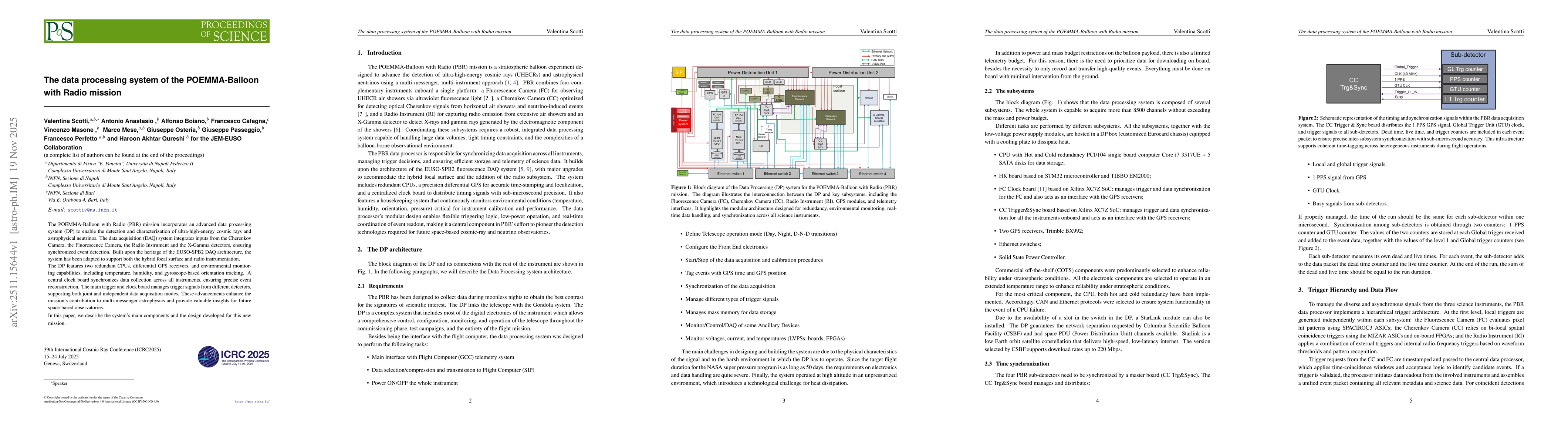 Thumbnail for The data processing system of the POEMMA-Balloon with Radio mission