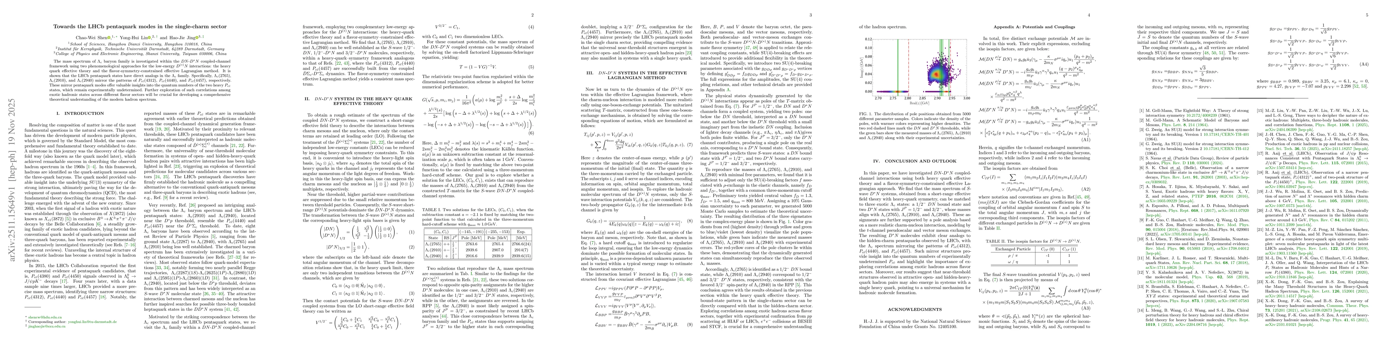 Thumbnail for Towards the LHCb pentaquark modes in the single-charm sector