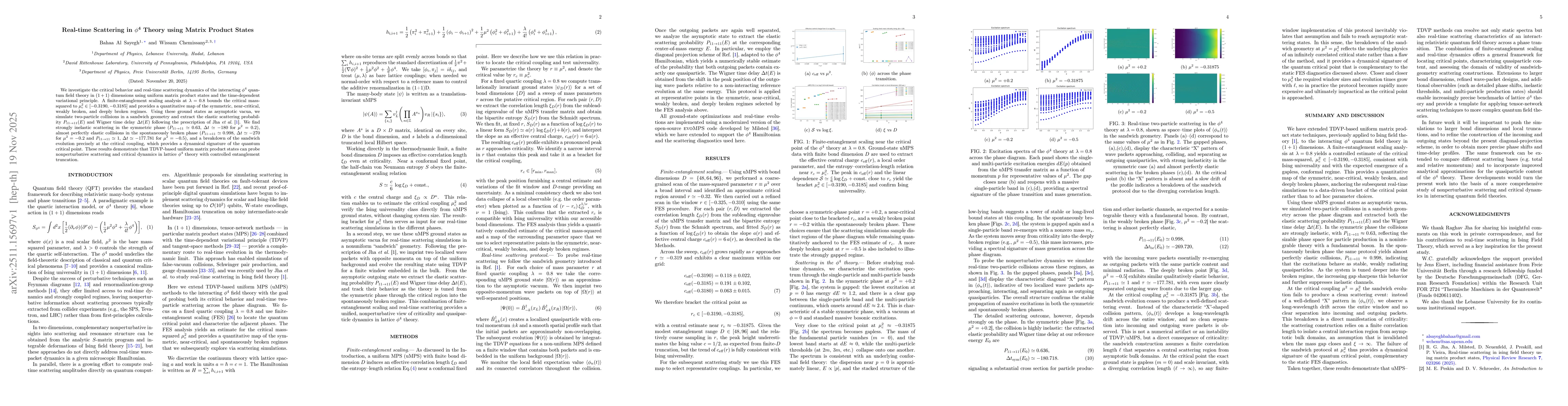 Thumbnail for Real-time Scattering in φ^4 Theory using Matrix Product States