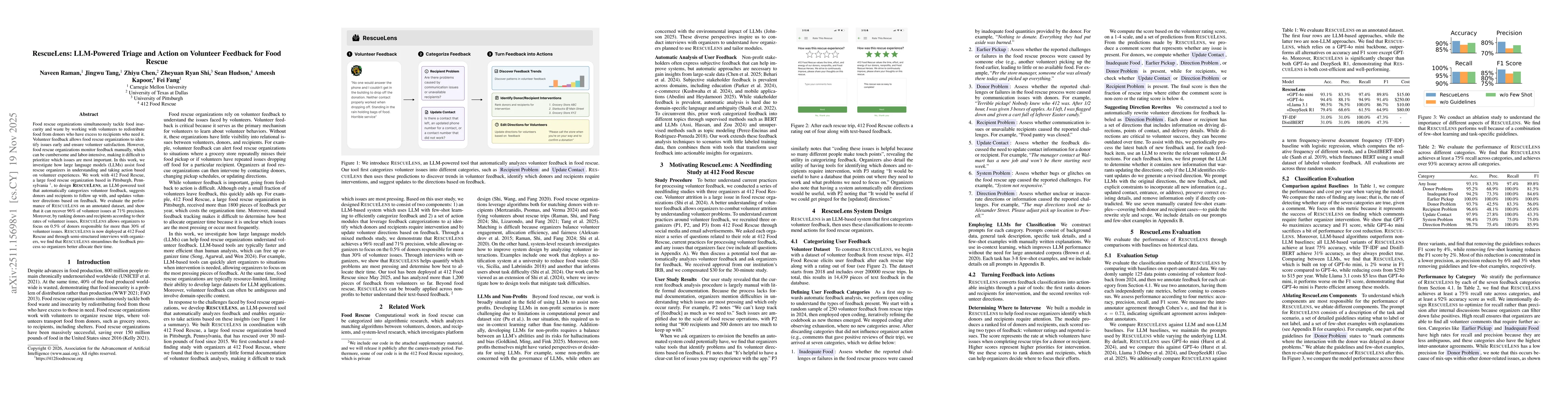Thumbnail for RescueLens: LLM-Powered Triage and Action on Volunteer Feedback for Food Rescue