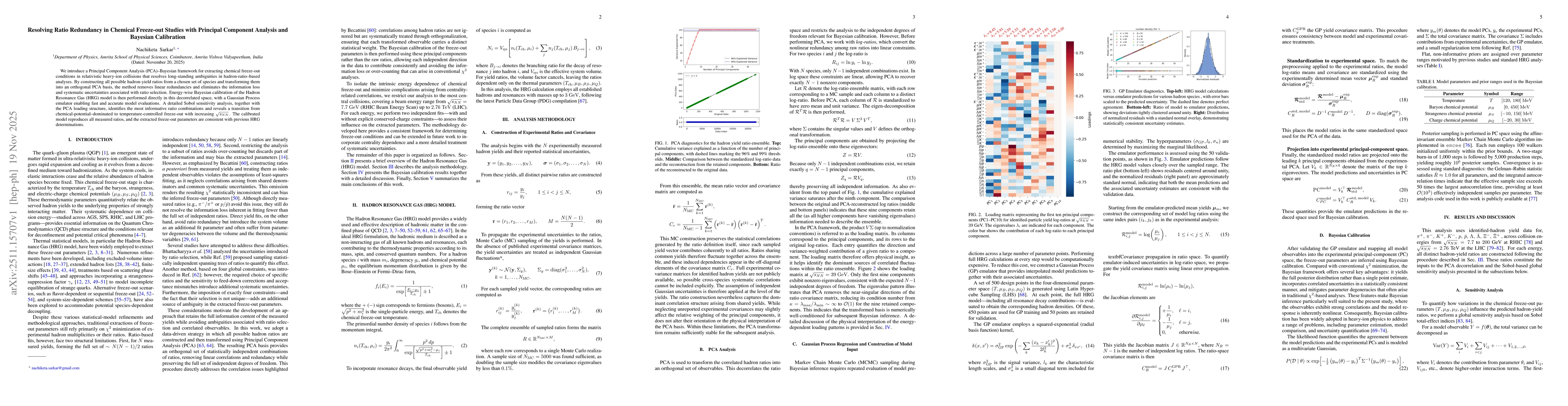 Thumbnail for Resolving Ratio Redundancy in Chemical Freeze-out Studies with Principal Component Analysis and Bayesian Calibration