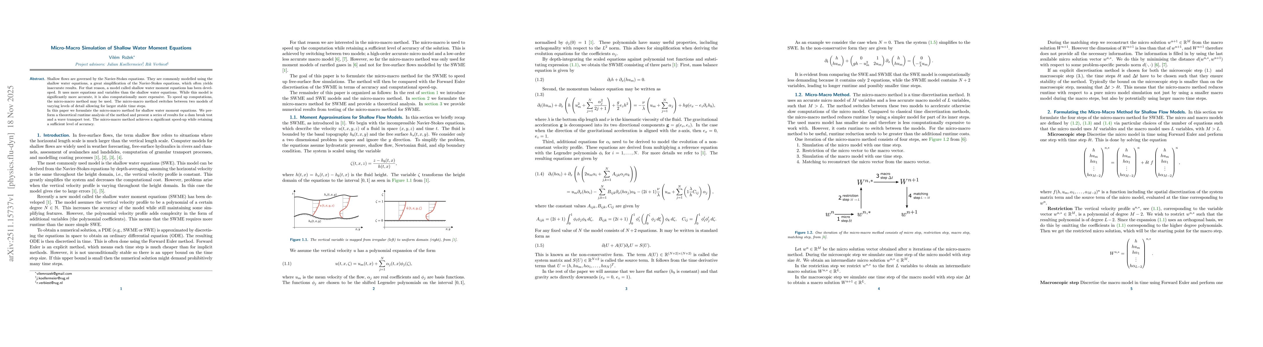 Thumbnail for Micro-Macro Simulation of Shallow Water Moment Equations