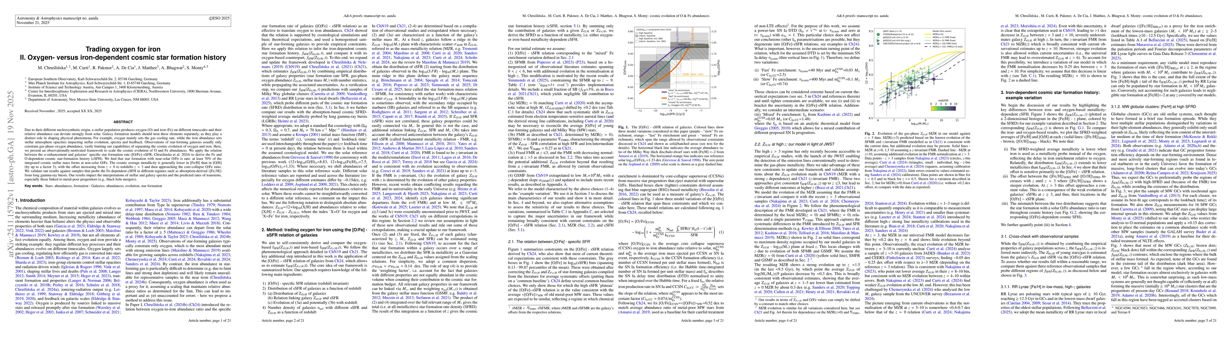 Thumbnail for Trading oxygen for iron II. Oxygen- versus iron-dependent cosmic star formation history