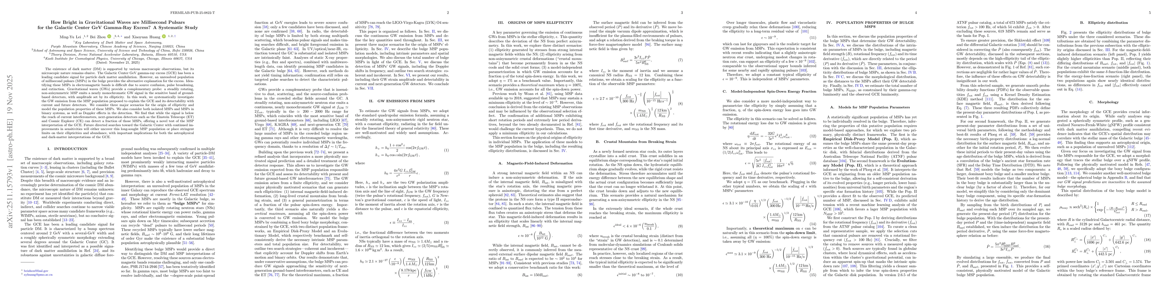 Thumbnail for How Bright in Gravitational Waves are Millisecond Pulsars for the Galactic Center GeV Gamma-Ray Excess? A Systematic Study