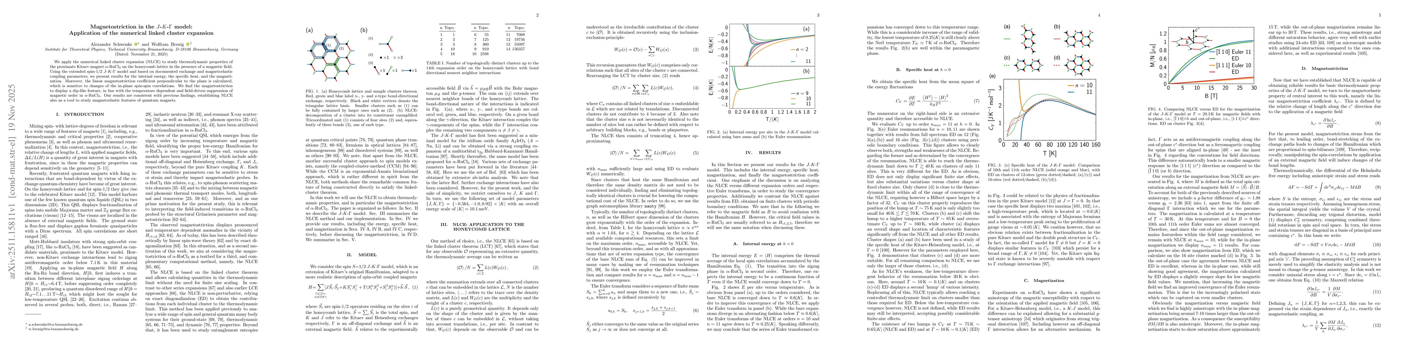 Thumbnail for Magnetostriction in the $J$-$K$-$Γ$ model: Application of the numerical linked cluster expansion