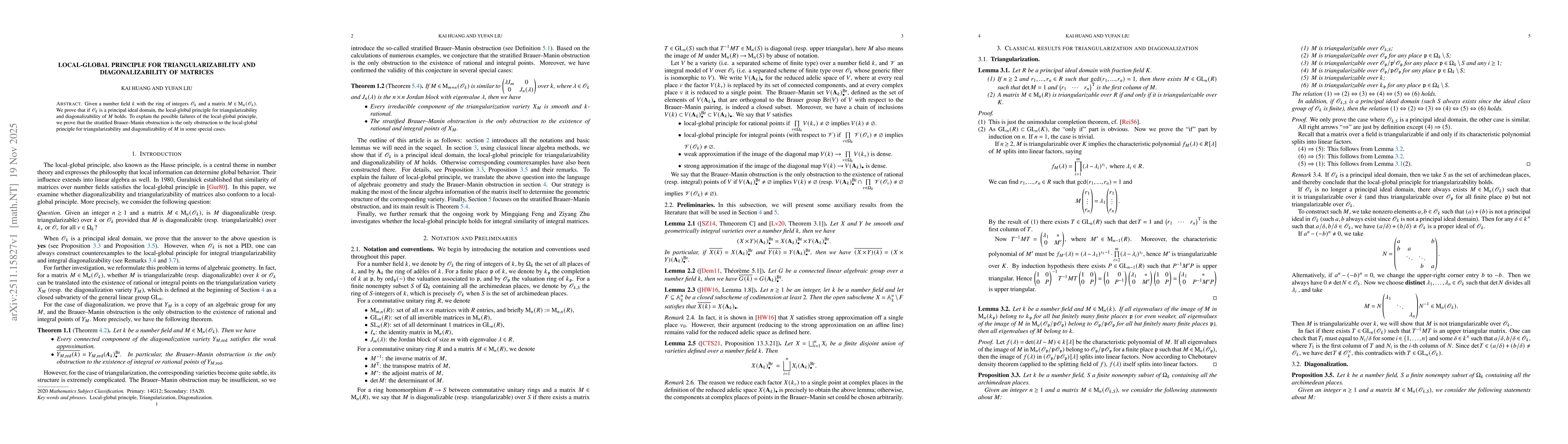 Thumbnail for Local-global principle for triangularizability and diagonalizability of matrices
