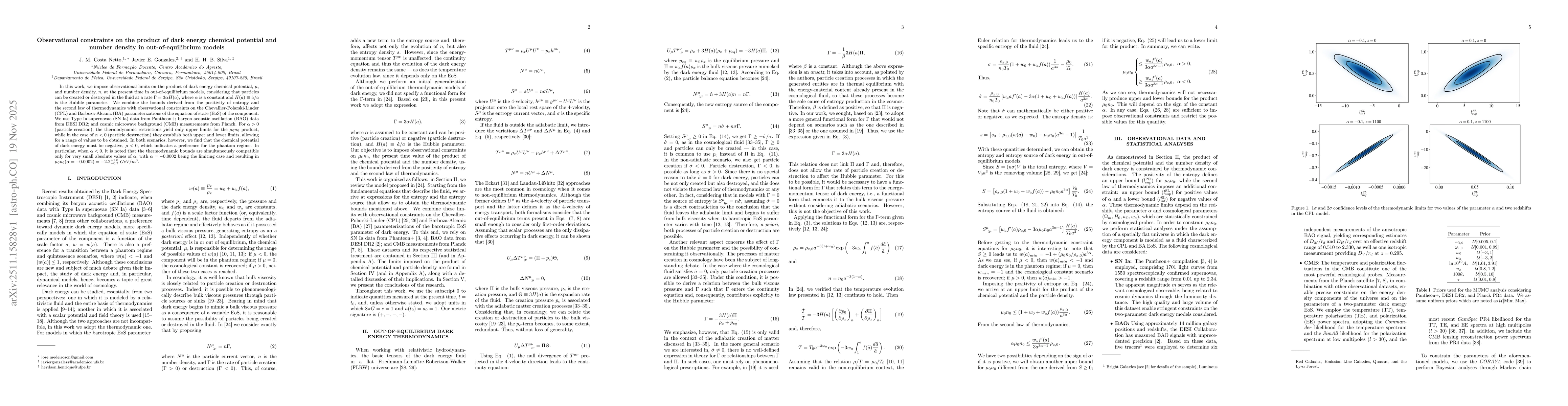 Thumbnail for Observational constraints on the product of dark energy chemical potential and number density in out-of-equilibrium models