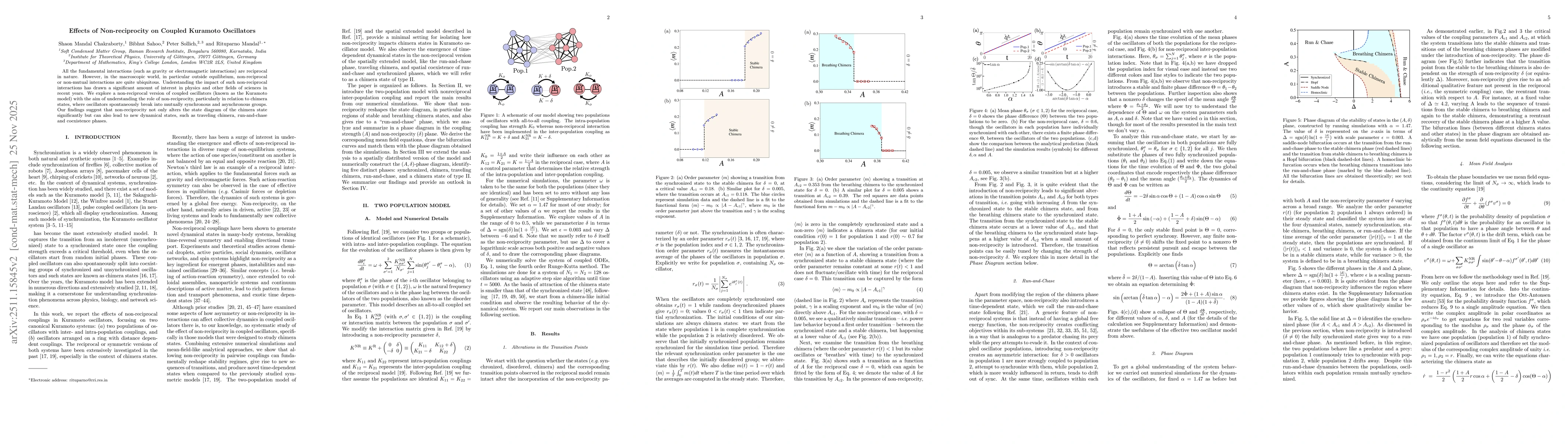 Thumbnail for Effects of Non-reciprocity on Coupled Kuramoto Oscillators