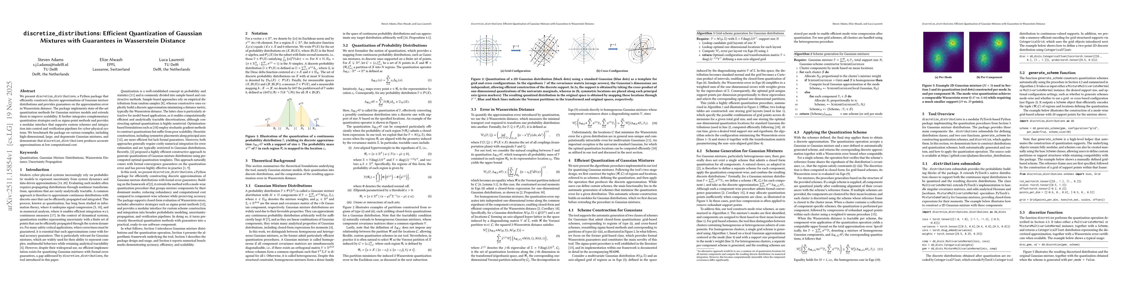 Thumbnail for discretize_distributions: Efficient Quantization of Gaussian Mixtures with Guarantees in Wasserstein Distance