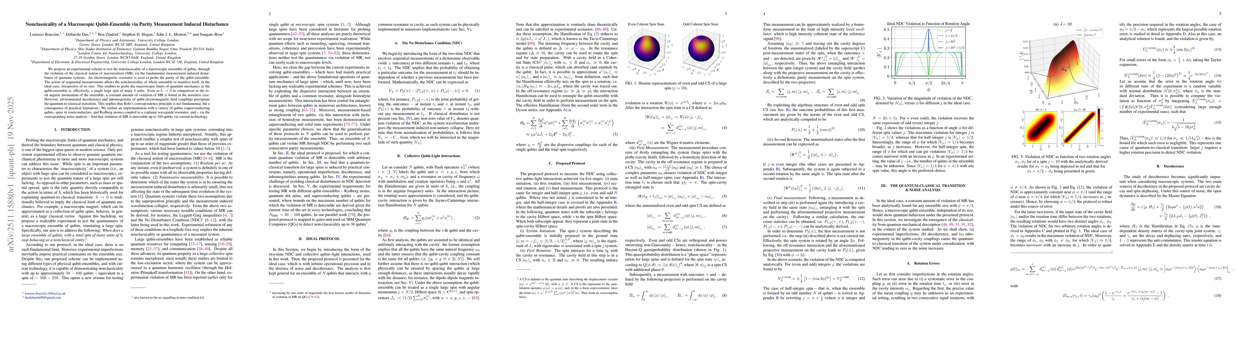 Thumbnail for Nonclassicality of a Macroscopic Qubit-Ensemble via Parity Measurement Induced Disturbance