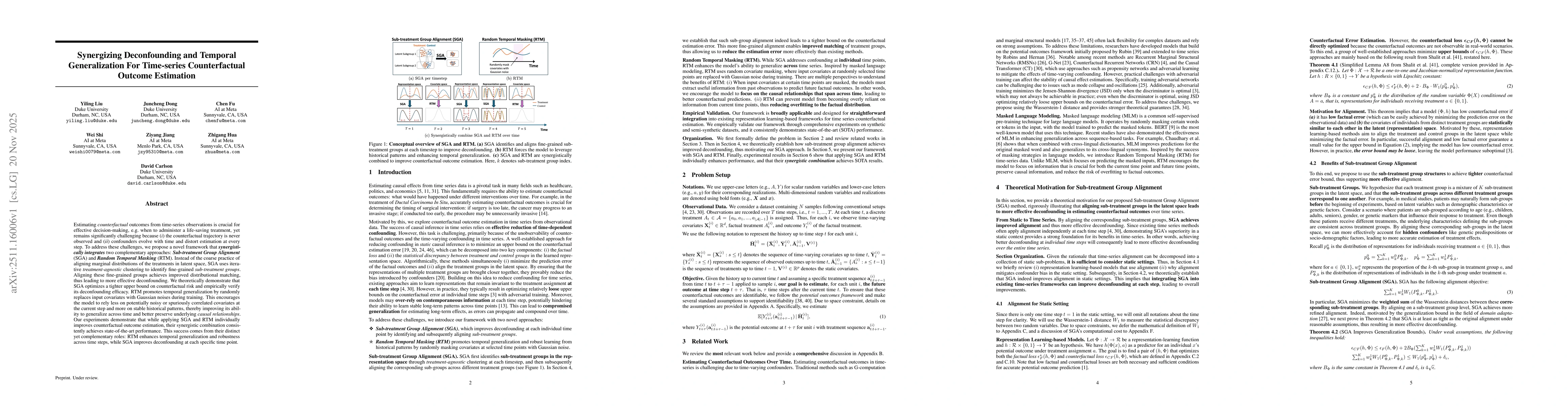 Thumbnail for Synergizing Deconfounding and Temporal Generalization For Time-series Counterfactual Outcome Estimation