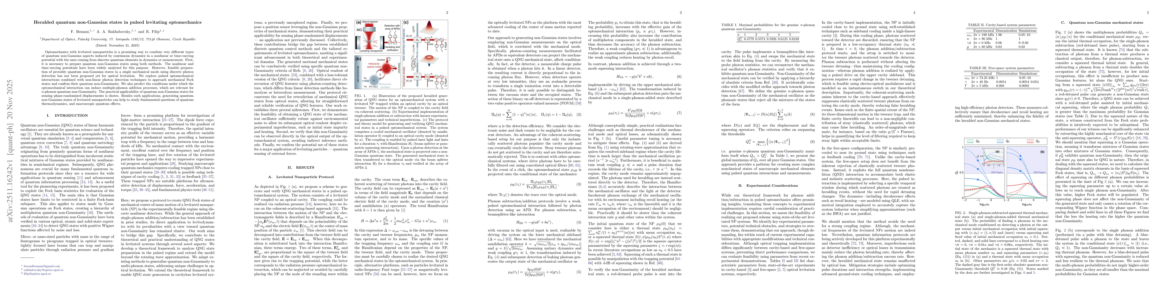 Thumbnail for Heralded quantum non-Gaussian states in pulsed levitating optomechanics