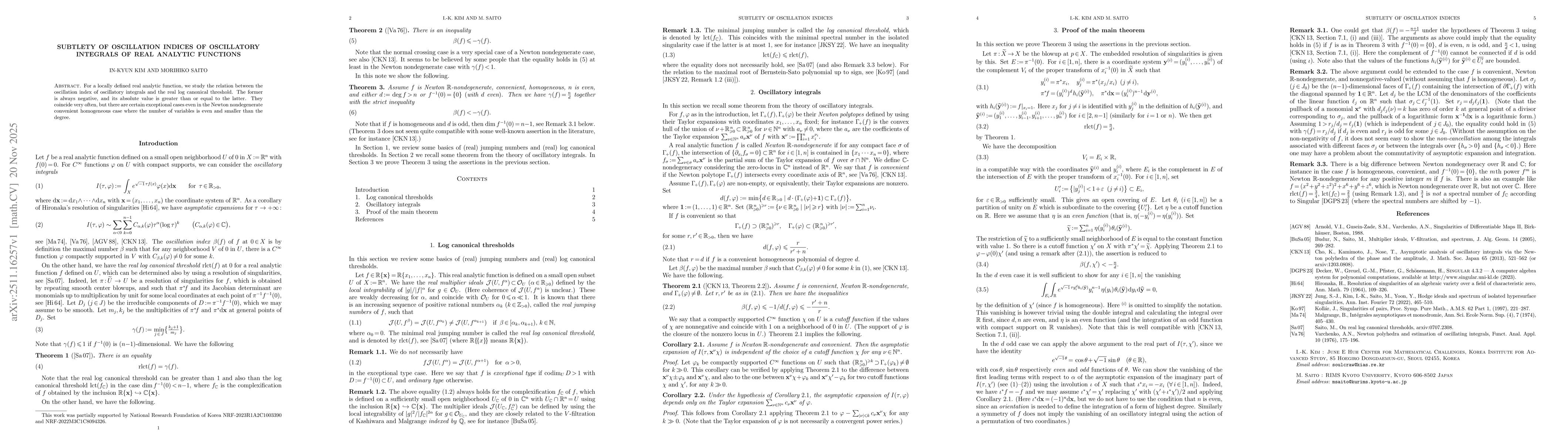 Thumbnail for Subtlety of oscillation indices of oscillatory integrals of real analytic functions