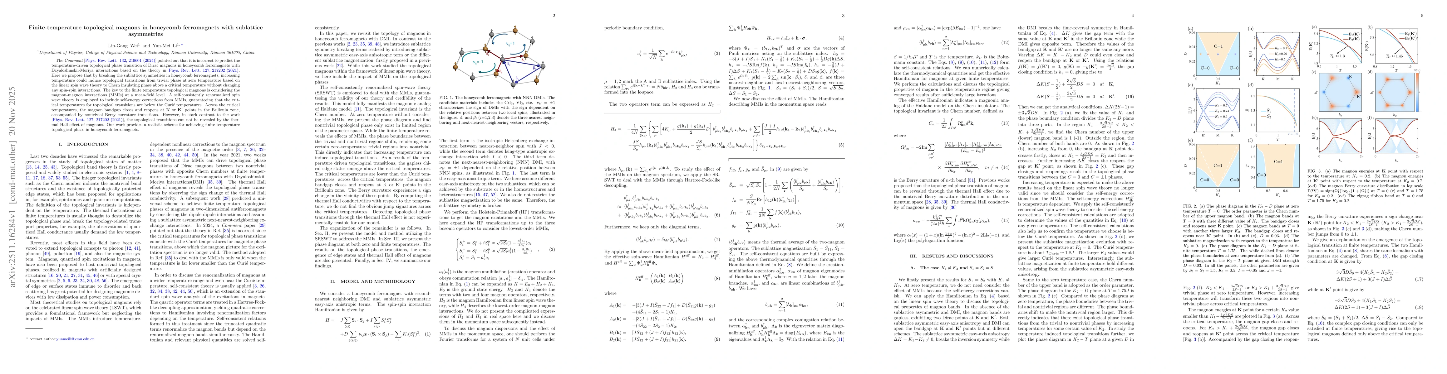 Thumbnail for Finite-temperature topological magnons in honeycomb ferromagnets with sublattice asymmetries