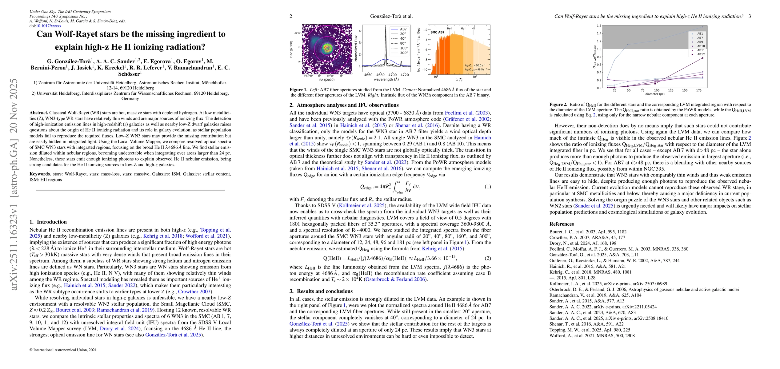 Thumbnail for Can Wolf-Rayet stars be the missing ingredient to explain high-z He II ionizing radiation?