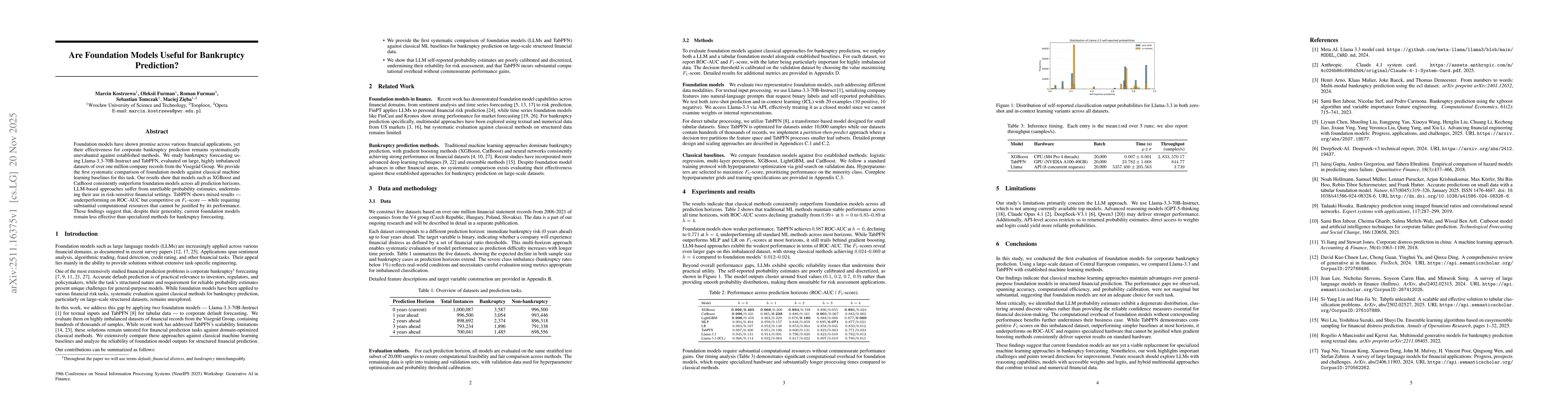 Thumbnail for Are Foundation Models Useful for Bankruptcy Prediction?