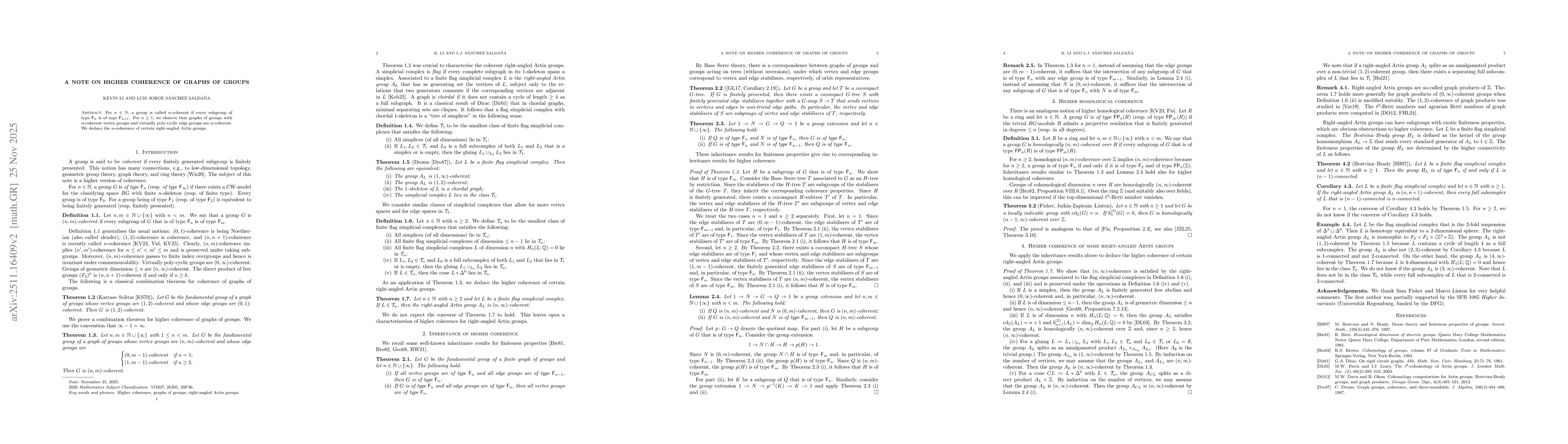 Thumbnail for A note on higher coherence of graphs of groups