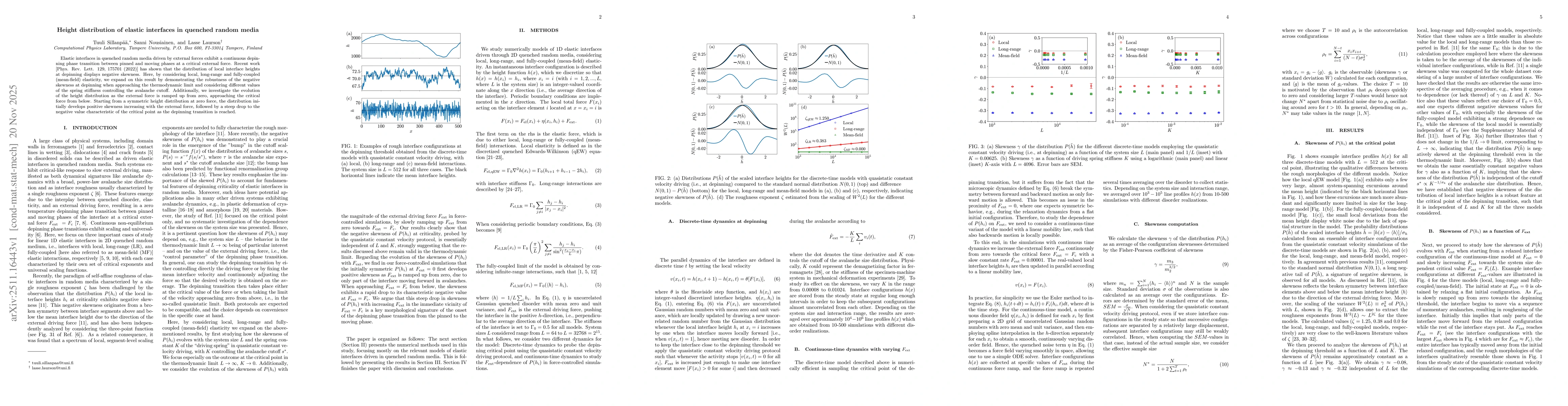 Thumbnail for Height distribution of elastic interfaces in quenched random media