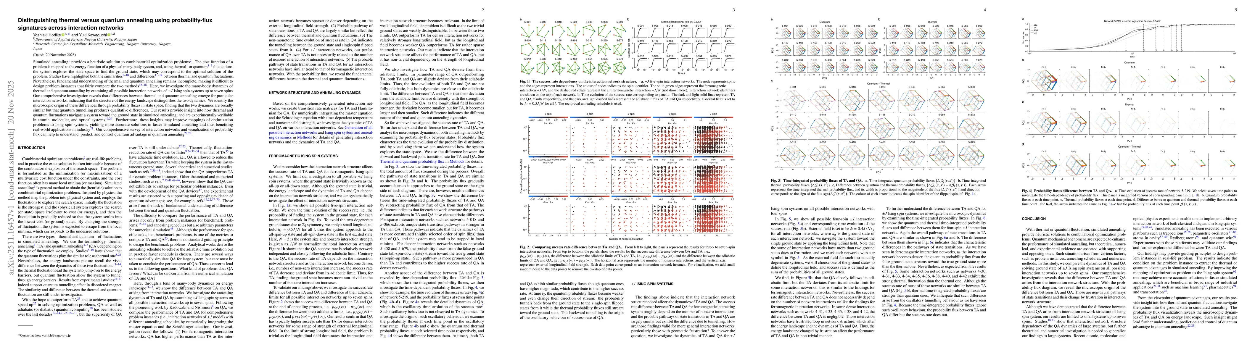 Thumbnail for Distinguishing thermal versus quantum annealing using probability-flux signatures across interaction networks
