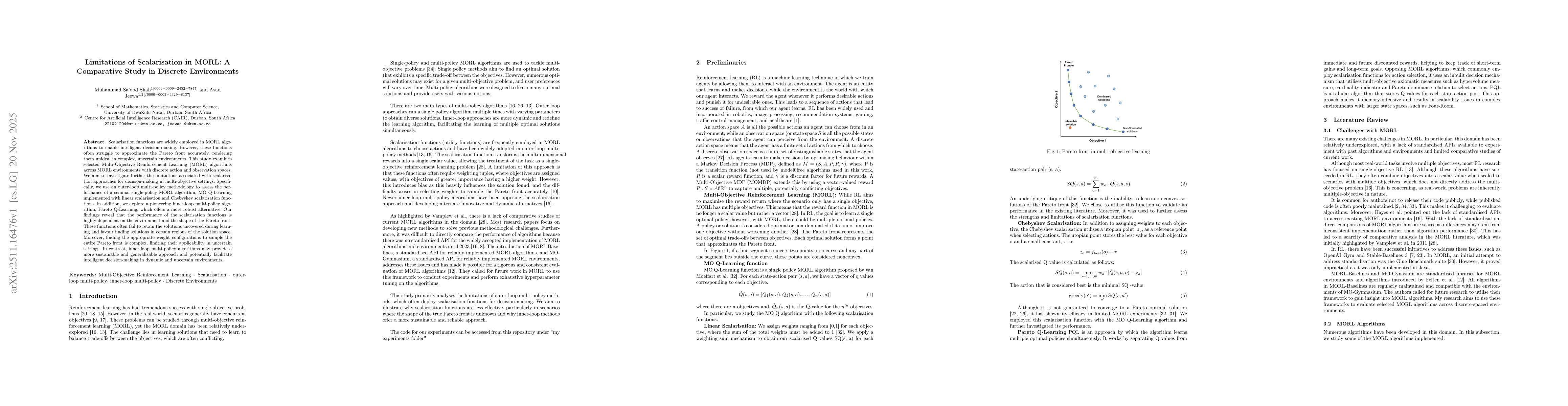 Thumbnail for Limitations of Scalarisation in MORL: A Comparative Study in Discrete Environments