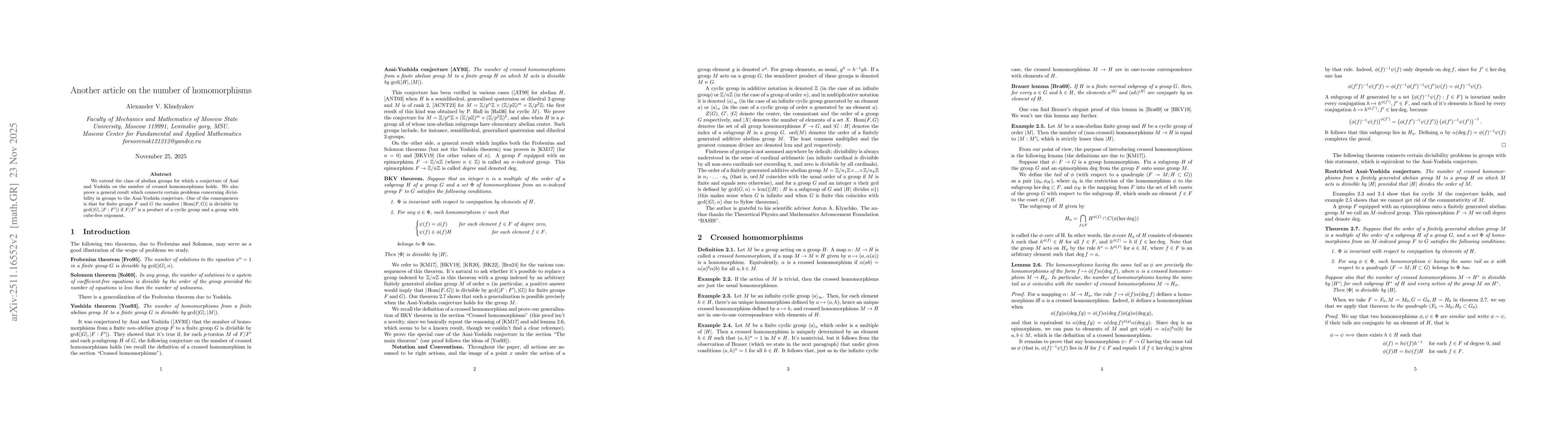 Thumbnail for Another article on the number of homomorphisms