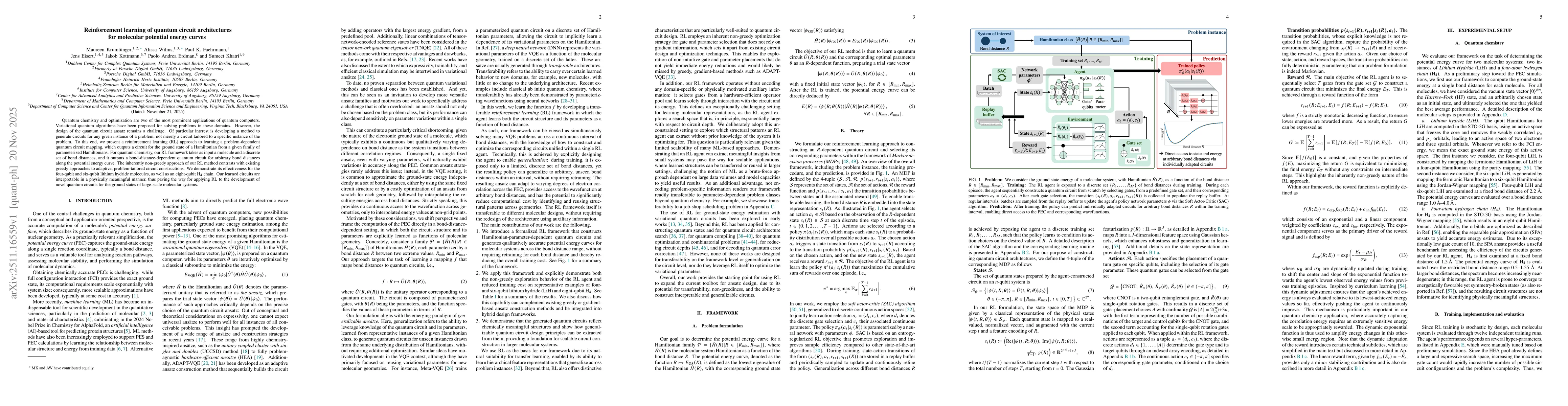 Thumbnail for Reinforcement learning of quantum circuit architectures for molecular potential energy curves