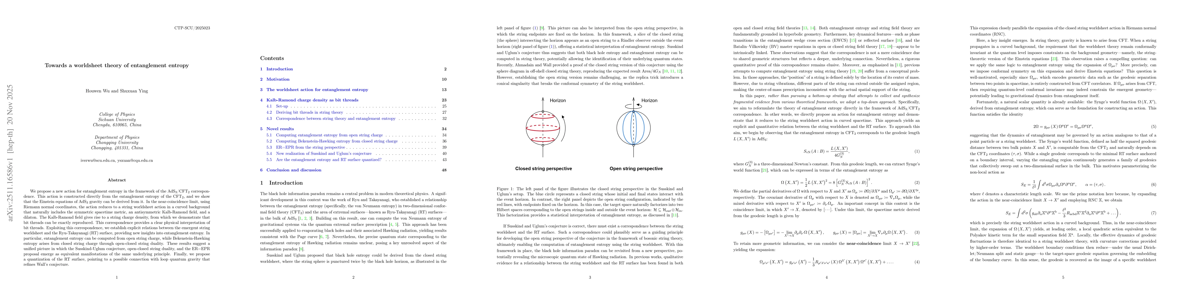 Thumbnail for Towards a worldsheet theory of entanglement entropy