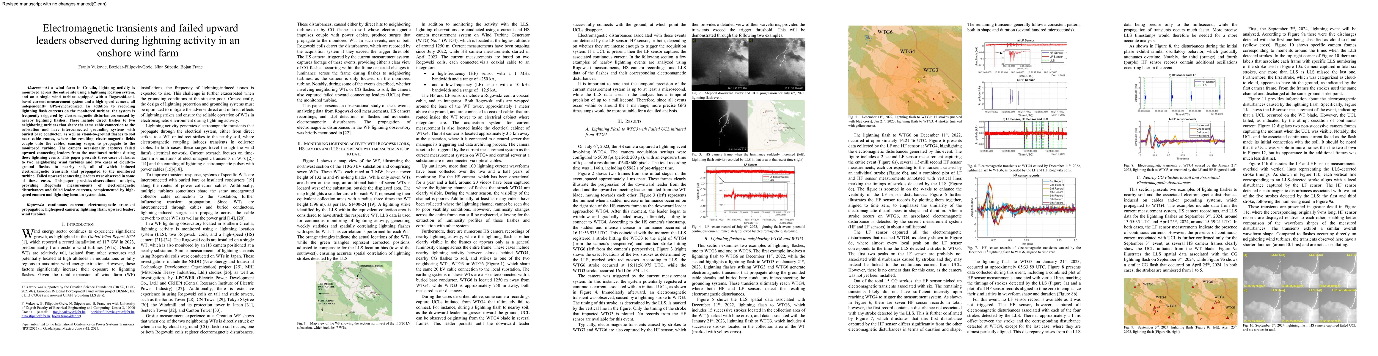 Thumbnail for Electromagnetic transients and failed upward leaders observed during lightning activity in an onshore wind farm