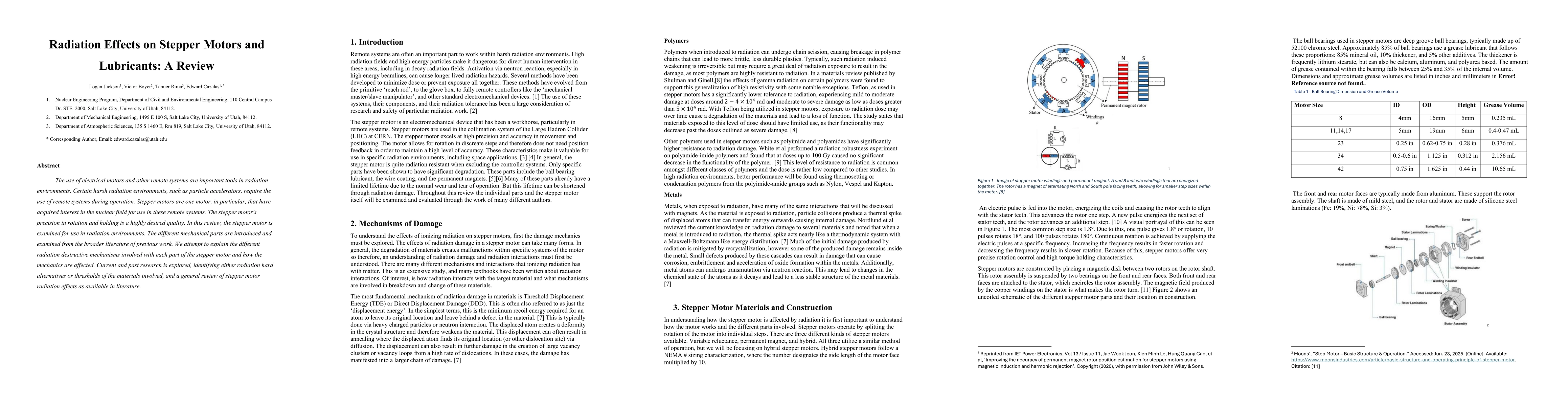 Thumbnail for Radiation Effects on Stepper Motors and Lubricants: A Review