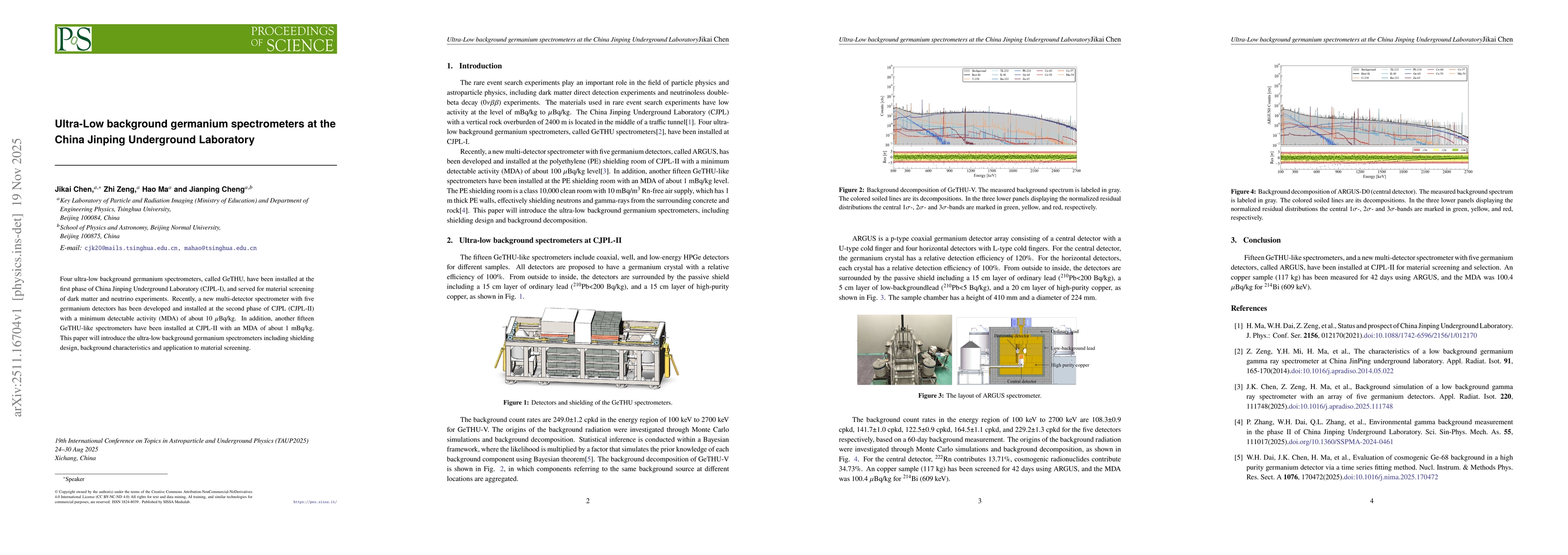 Thumbnail for Ultra-Low background germanium spectrometers at the China Jinping Underground Laboratory