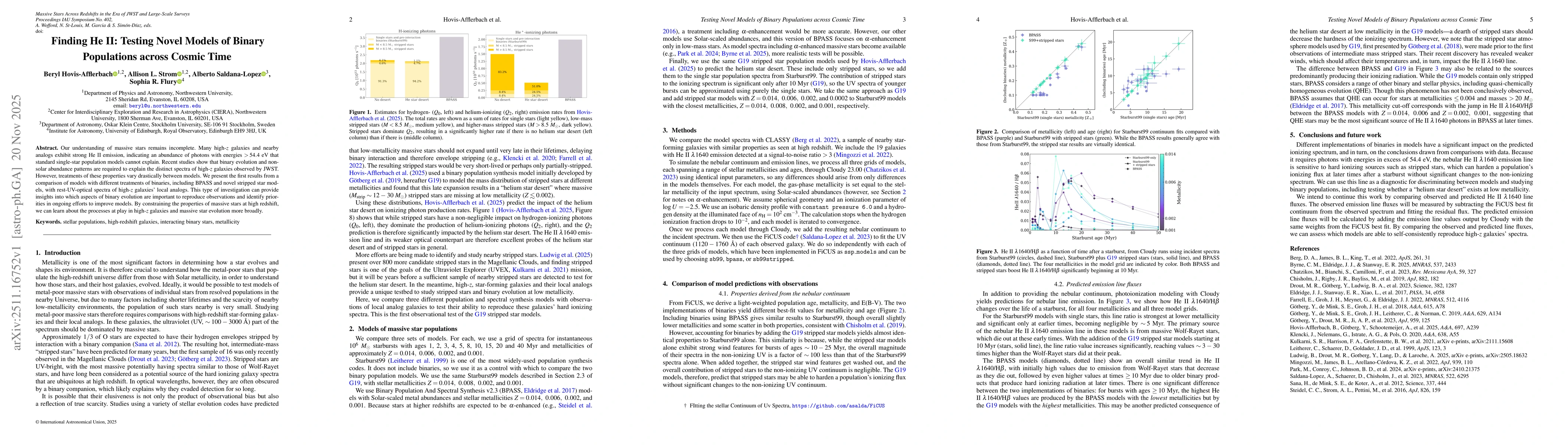 Thumbnail for Finding He II: Testing Novel Models of Binary Populations across Cosmic Time
