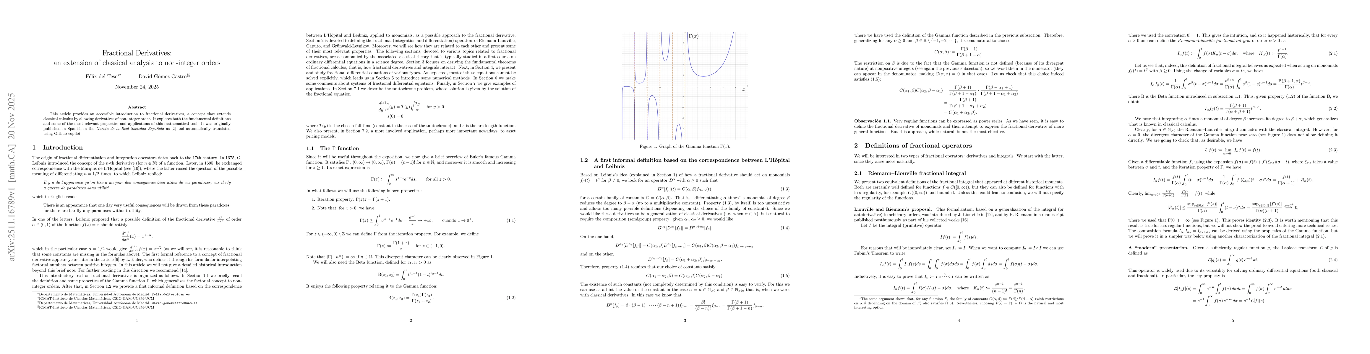 Thumbnail for Fractional Derivatives: an extension of classical analysis to non-integer orders