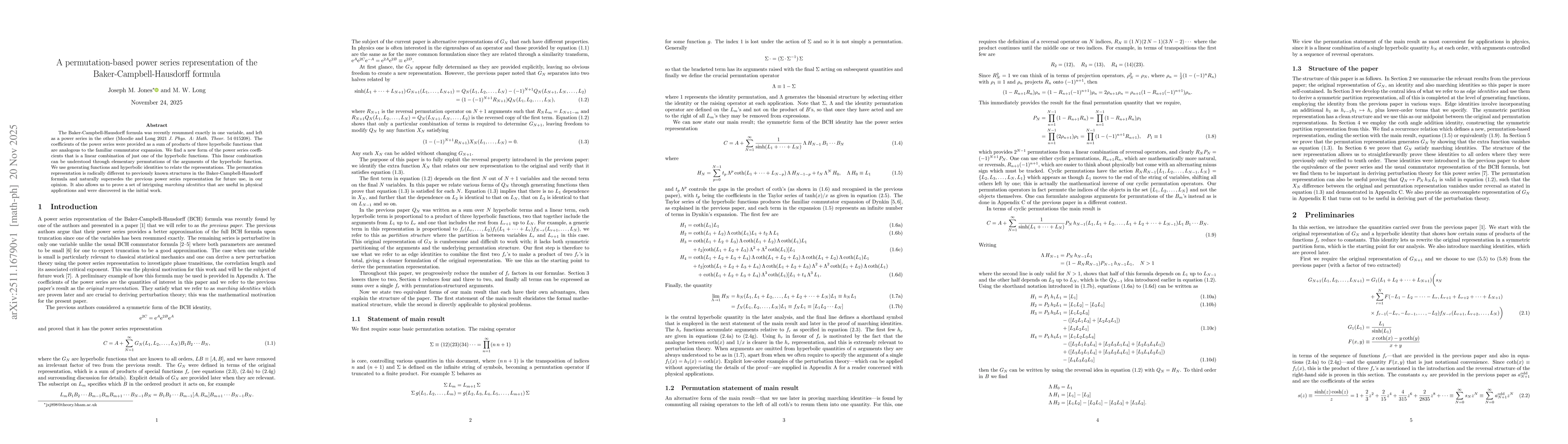 Thumbnail for A permutation-based power series representation of the Baker-Campbell-Hausdorff formula