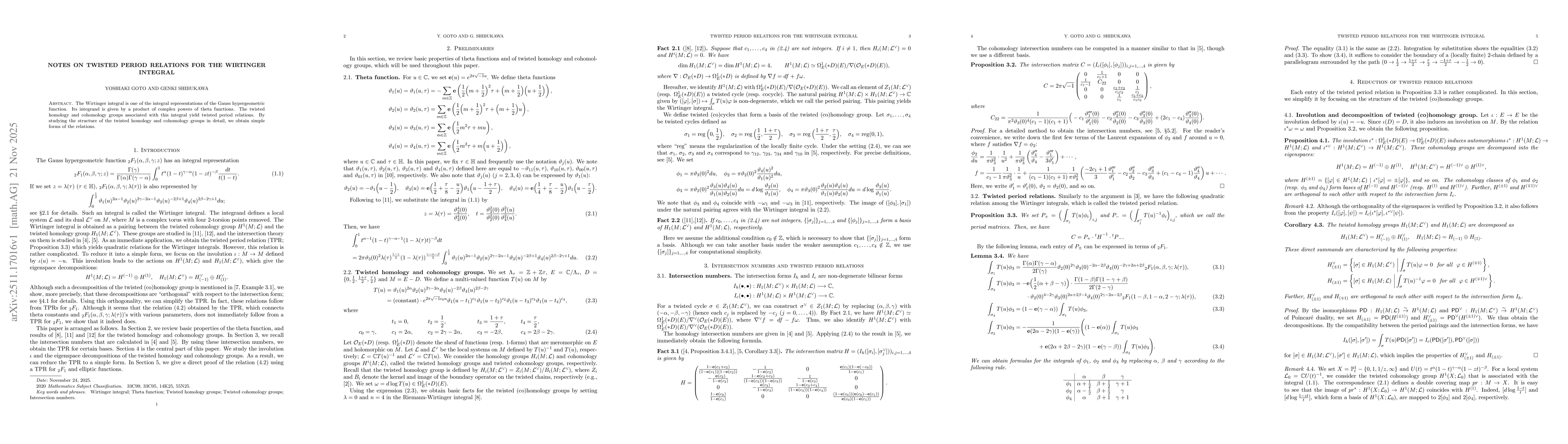 Thumbnail for Notes on twisted period relations for the Wirtinger integral