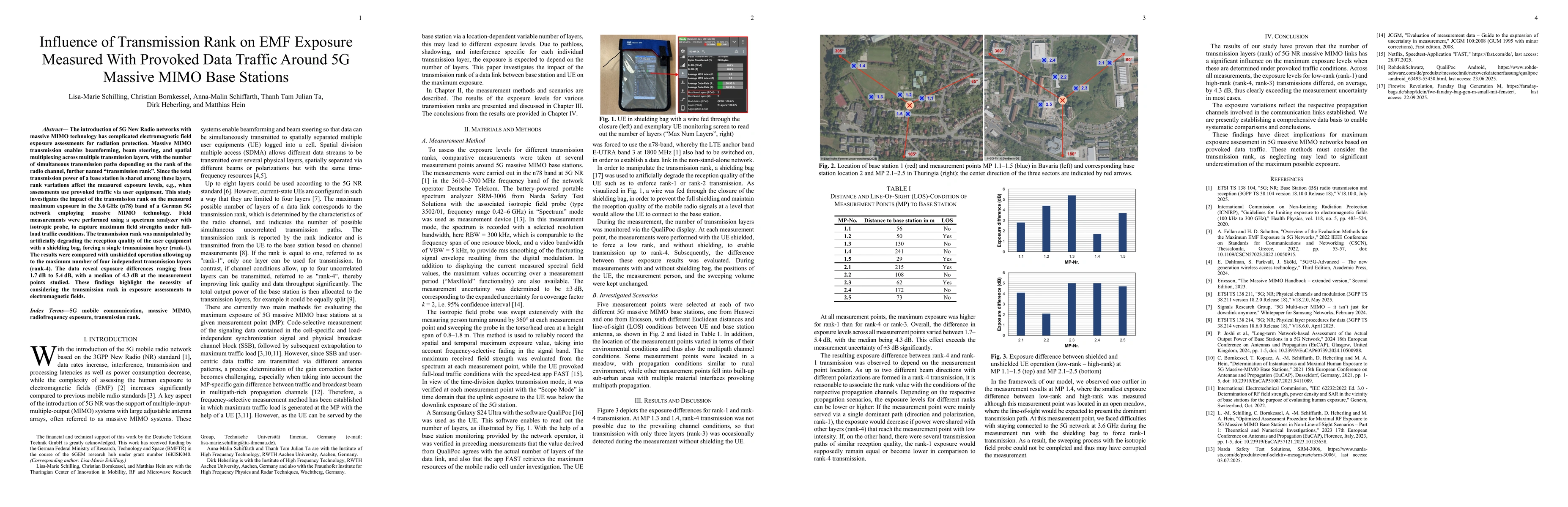 Thumbnail for Influence of Transmission Rank on EMF Exposure Measured With Provoked Data Traffic Around 5G Massive MIMO Base Stations