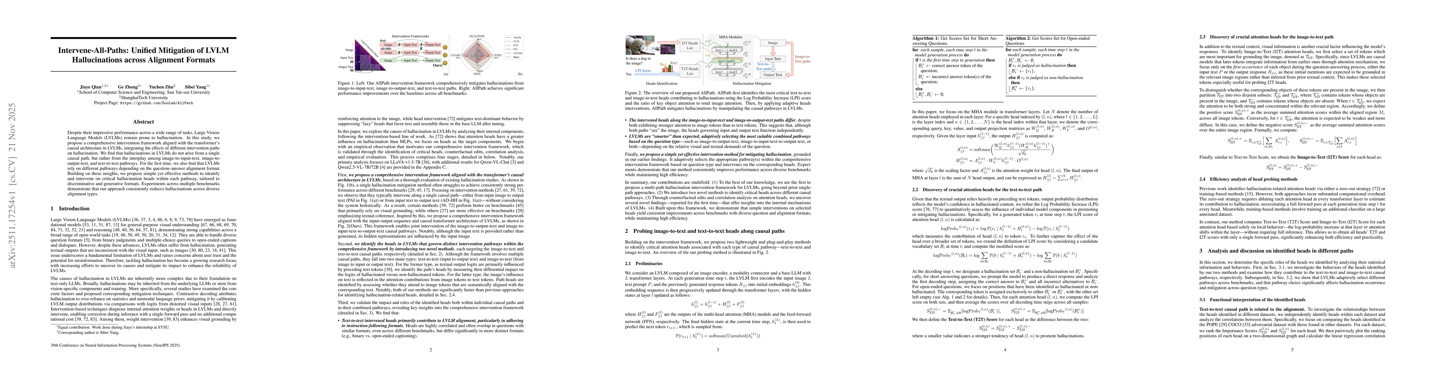 Thumbnail for Intervene-All-Paths: Unified Mitigation of LVLM Hallucinations across Alignment Formats